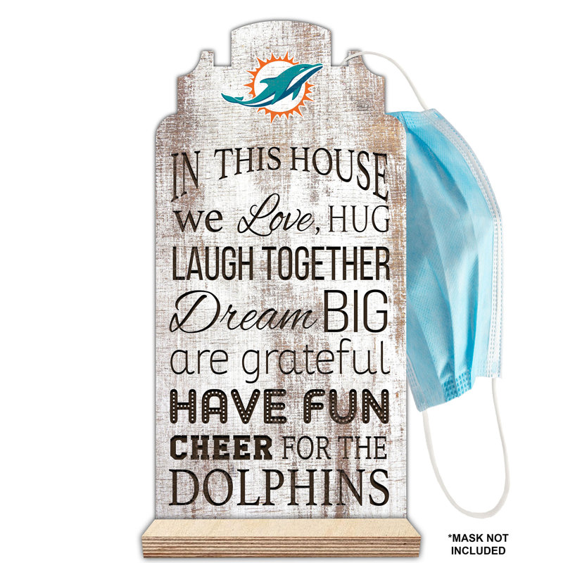 Freestanding 2 - Hook Coat Rack, Miami Dolphins