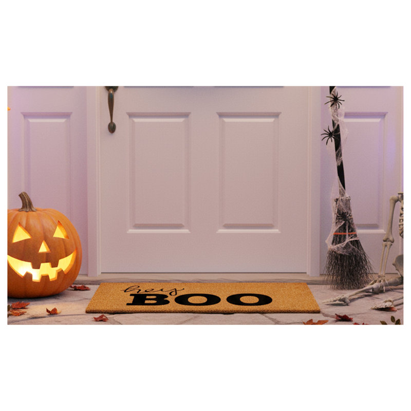 Tapis de porte intérieur et extérieur Hey Boo, L 17 po x L 29 po
