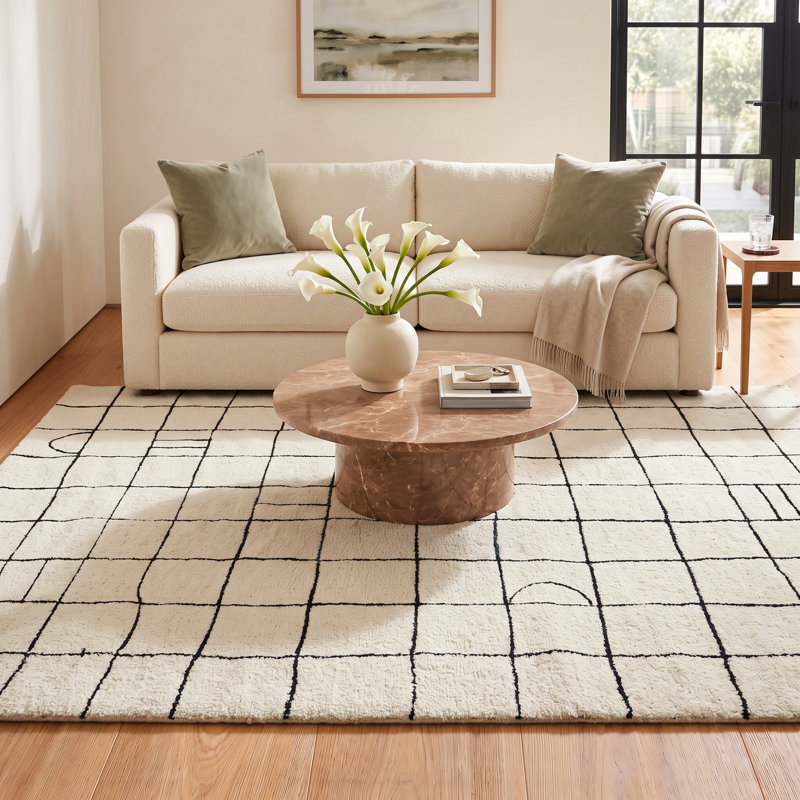 Amberwood Hand Tuffed Wool Area Rug, Rectangle 5' x 7'6"
