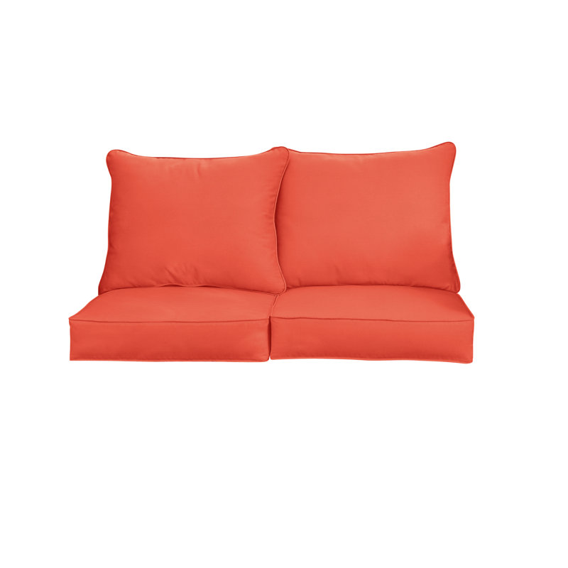 Outdoor 5'' Loveseat Seat / Back Cushion, 5" H x 22.5" W x 22.5" D