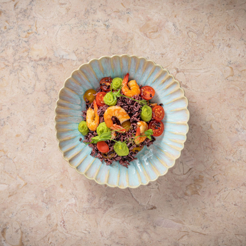 Mallorca Fine Stoneware Pasta Bowl, Sea Blue