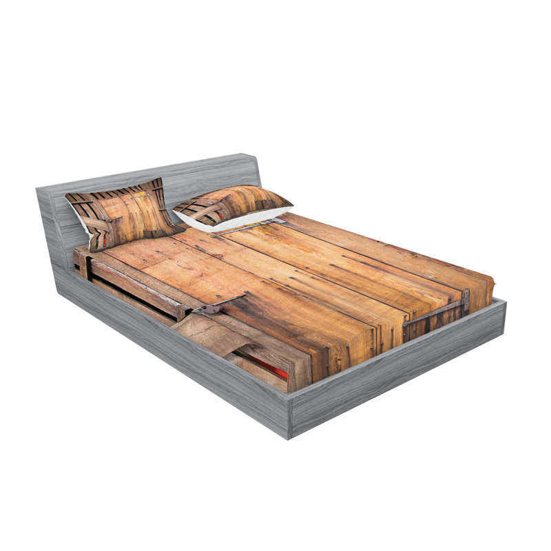 Drap-housse et coussin décoratif Ambesonne, chocolat, Ensemble de draps pour très grand lit californien