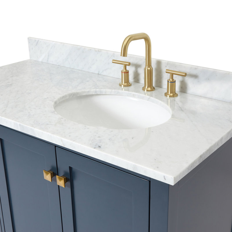 Ensemble de meuble-lavabo simple 43 po Flynt, Bleu minuit