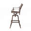 Fonte d'aluminium - Couleur cuivre, 25,31 po de largeur, tabouret confortable de 44,91 po de hauteur, 25,25 po de largeur, pour l'extérieur