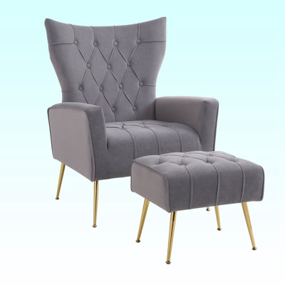 Chaise d'appoint moderne avec repose-pieds