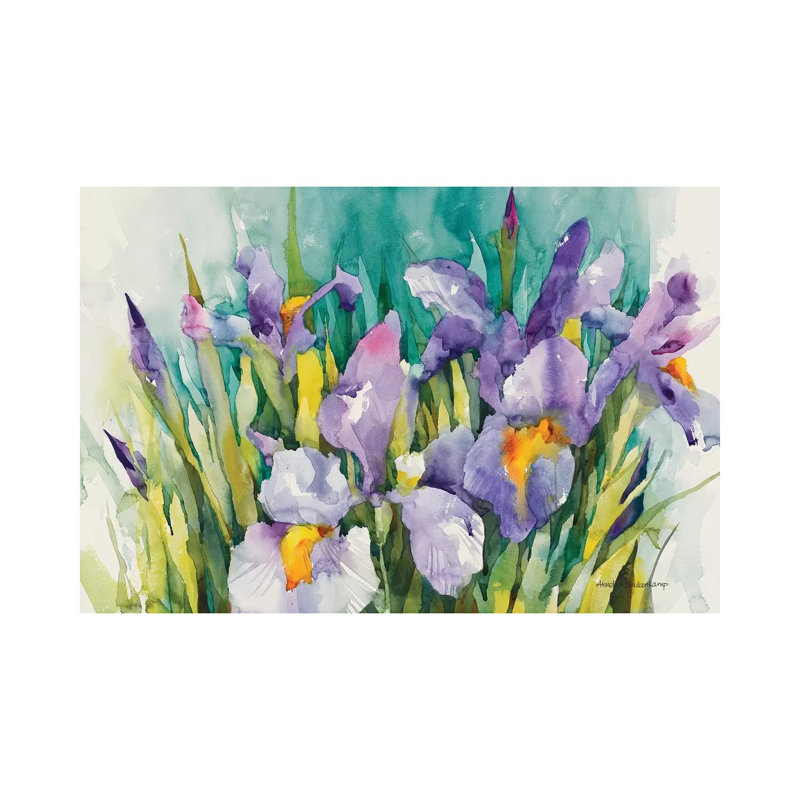 Irises by Annelein Beukenkamp - Wrapped Canvas Painting, 20.32 cm H x 30.48 cm W