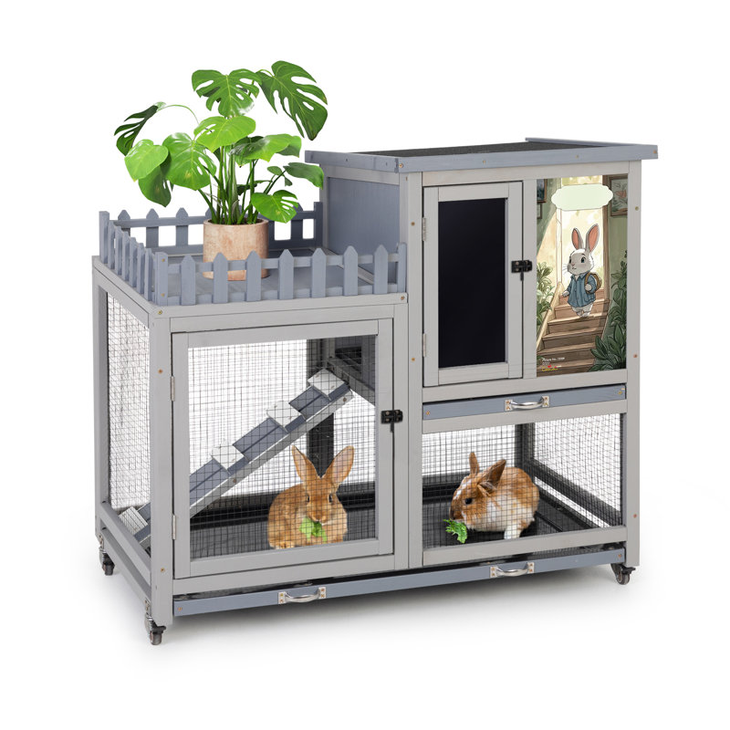 Cage à lapin avec rampe Carrisa