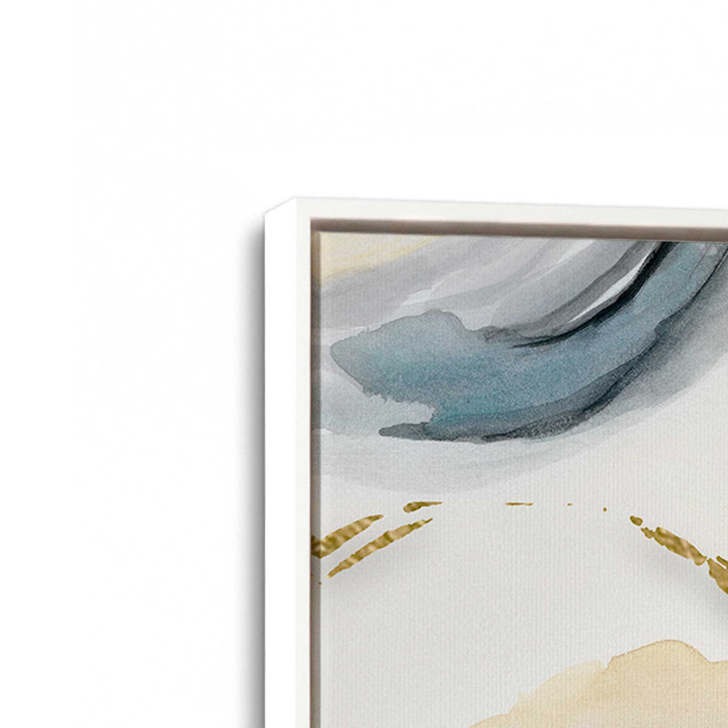 Golden Echoes v2 Print on Canvas, Opaque White Floater Framed, 24.75" H x 24.75" W x 1.75" D