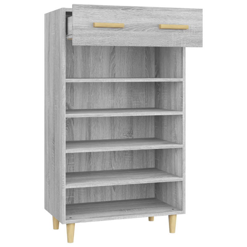 10 Pair Shoe Storage Cabinet, Grey Sonoma