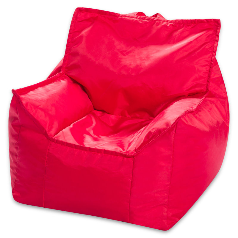 Fauteuil à billes Posh Creations, Mélange de polyester rouge