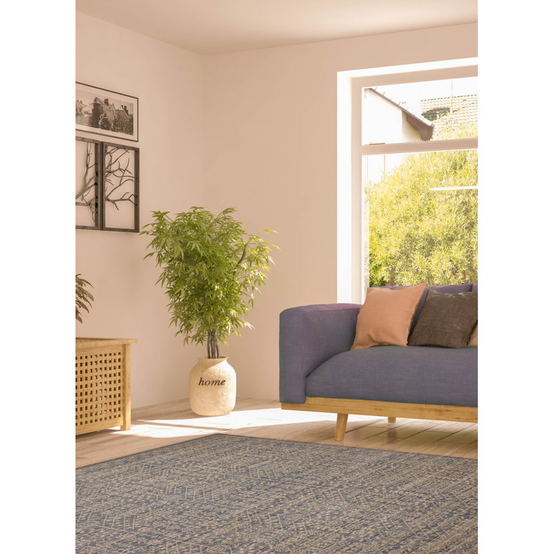 Tapis bleu denim Elysian 8 pi 0 po x 9 pi 11 po