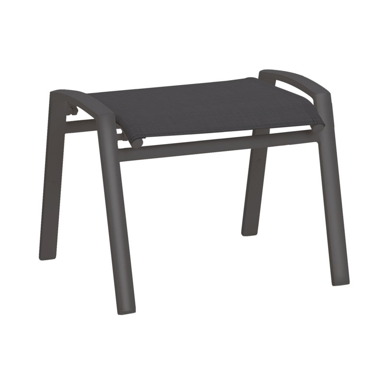 Colleton Metal Outdoor Ottoman, Anthracite