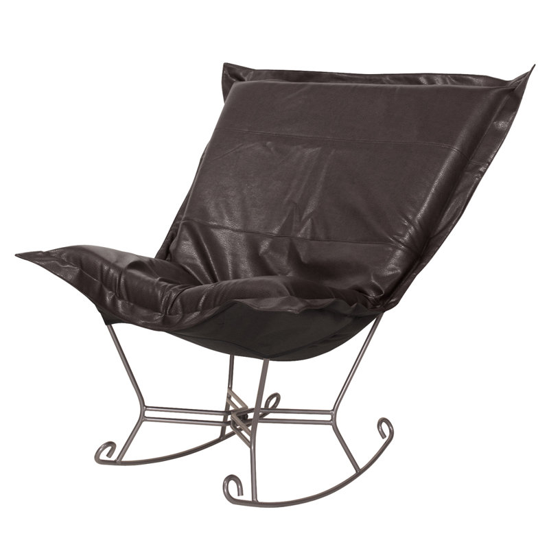 Azaria Metal Rocking Chair, Black