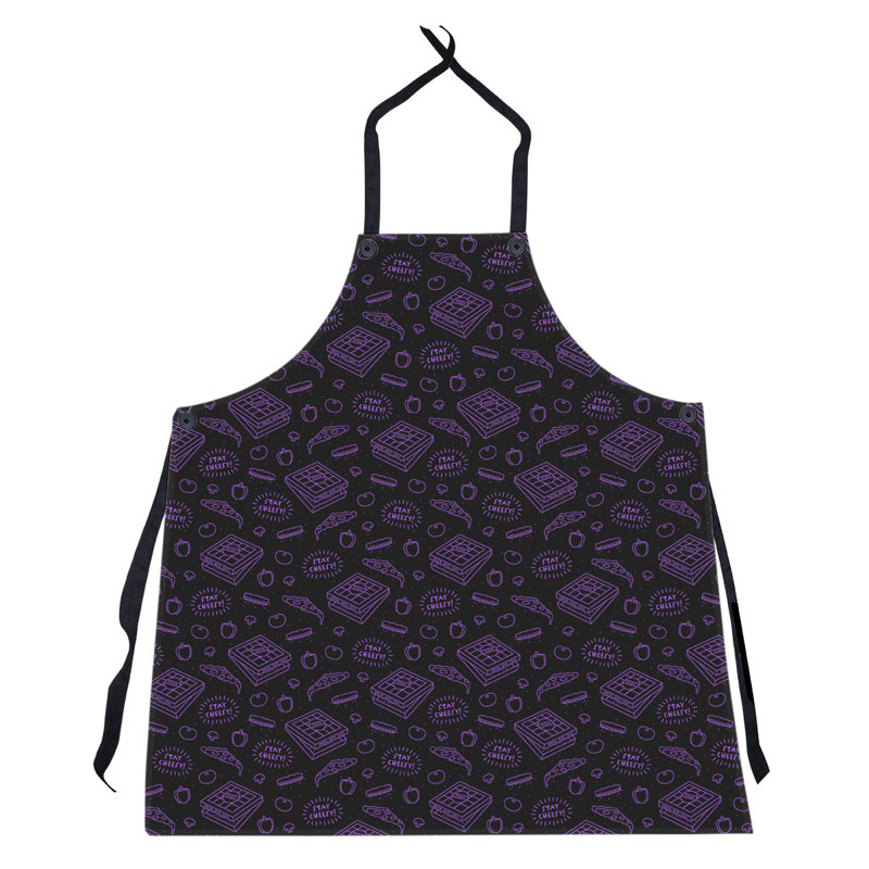 Bib Apron, Purple/Black