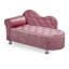 Chaise longue de style européen en métal et velours rose pour la chambre et le salon-2090688572