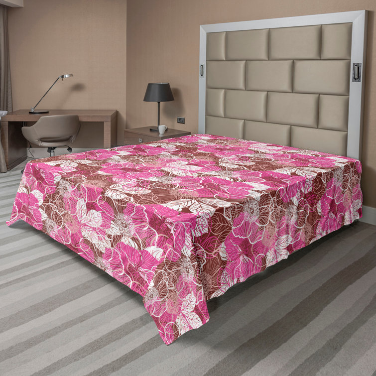 Ambesonne, drap plat floral pivoines, art botanique printanier