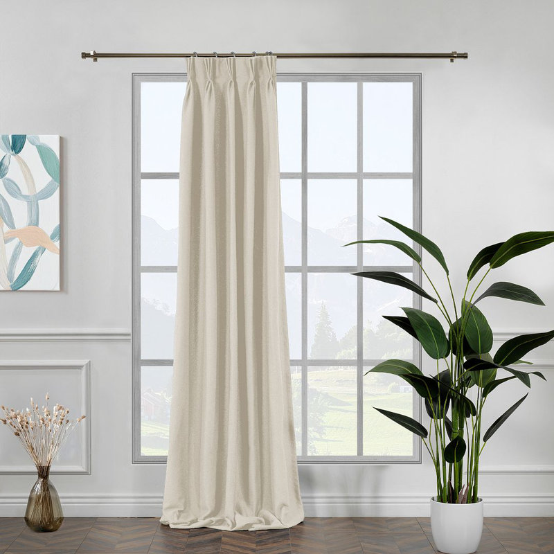 Rideau décoratif très long et très large, Blanc cassé / blanc, L 52 po x L 120 po