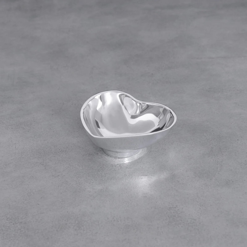Giftables Handmade Aluminum Dessert Bowl, Silver