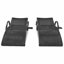 Deux chaises longues de patio avec table d'appoint coulissante, méridienne moderne