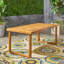 Table de salle à manger d'extérieur en bois d'acacia de 69 po, finition sablée naturelle