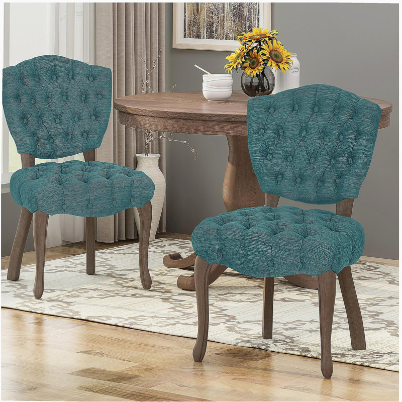 Élégant fauteuil en velours, Sarcelle