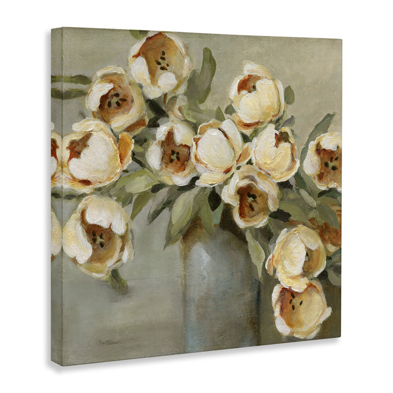 Fleurs courbées dans un vase, design par Carol Robinson, H 30 po x l 30 po
