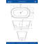 Baignoire autoportante 54 "avec drain interne Streamline-108964847