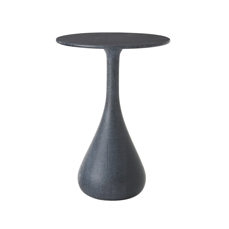 Marble End Table, 21" H x 14.75" W x 14.75" D