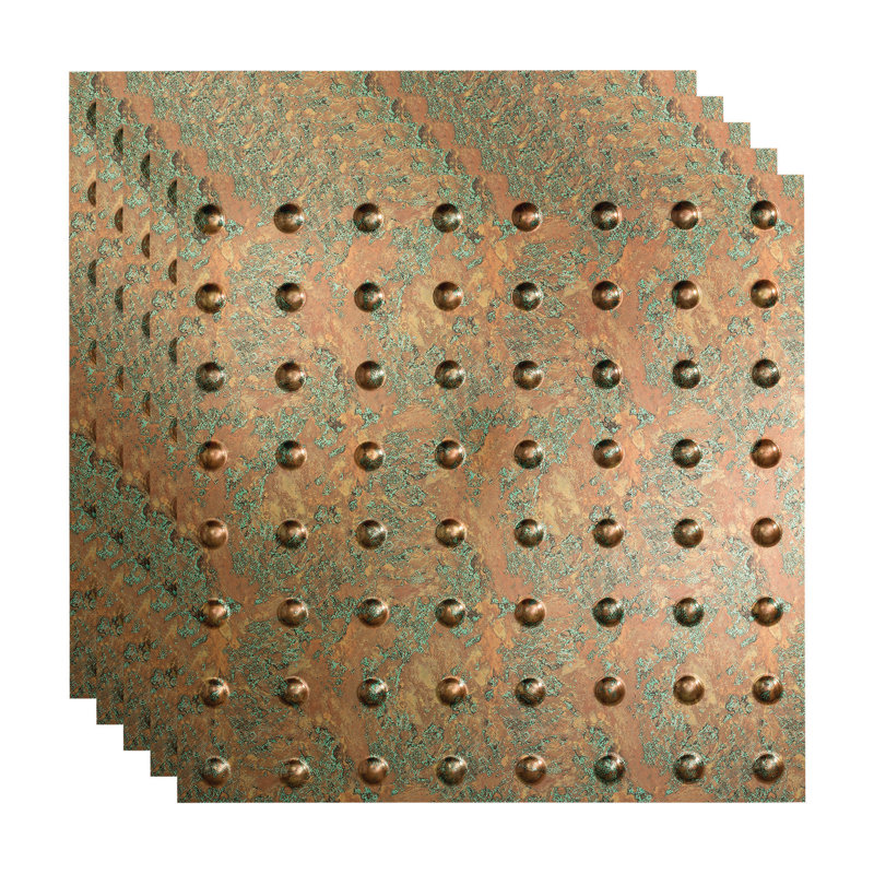 Panneau de plafond décoratif en vinyle 2 pi x 2 pi FASÄDE, Fantaisie cuivrée