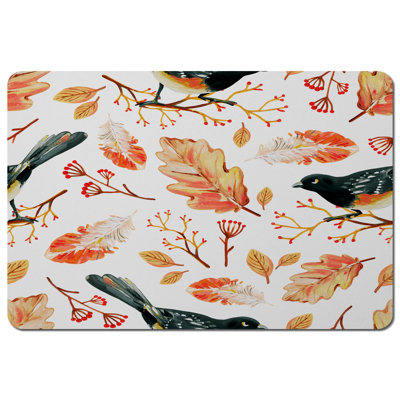 Jeneva Polyester-Coated Hardboard Floral Rectangle Placemat
