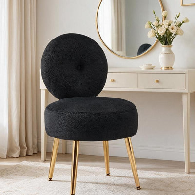 Chaise de coiffeuse avec tabouret d'appoint Noehly