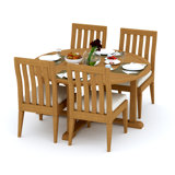 Caranas Outdoor 5 - Piece Teak Dining Set