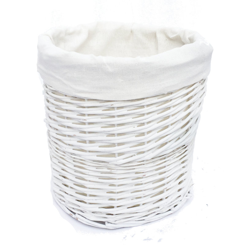 Brambly Cottage Fenske Wicker Decorative Basket, White