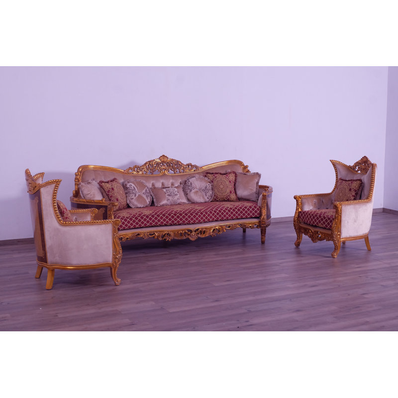Maggiolini Sofa, Red/Burgundy, Brown