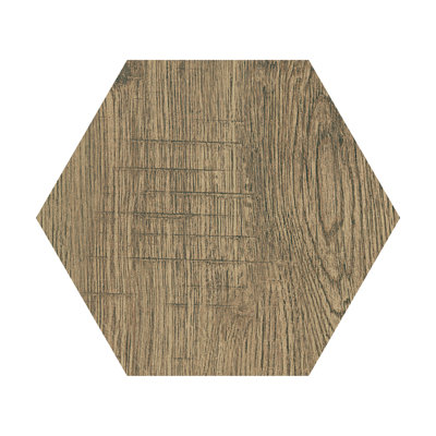 Daltile Sleigh Creek 8-inch Hexagon Glazed Porcelain Wood Look Tile (25 PC Per Carton) (9.37 SQFT Per Carton)