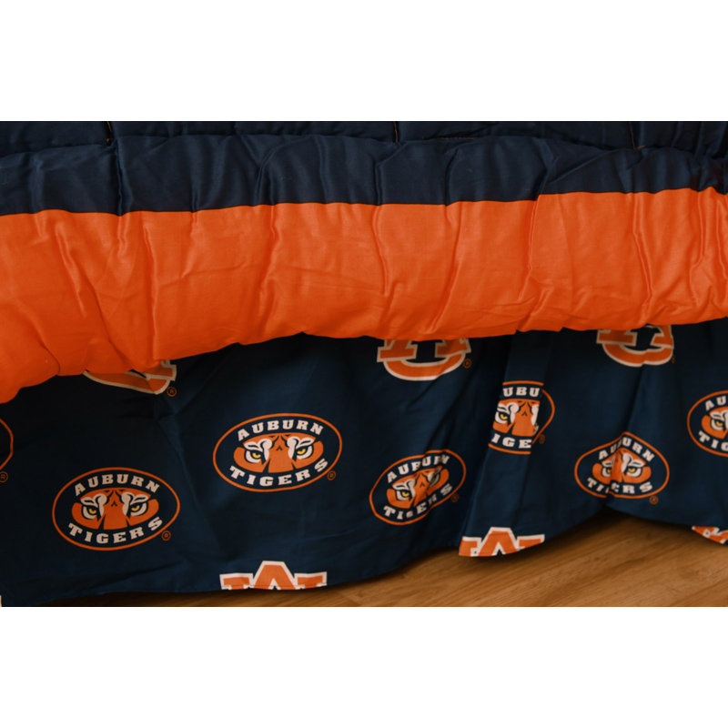 NCAA Ruffled Bed Skirt, King, Auburn