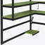 Full Size Wood Loft Bed With Desk,Side Storage Rack,Multi-Storage Shelves And RGB Light,Red-71119377-71119378