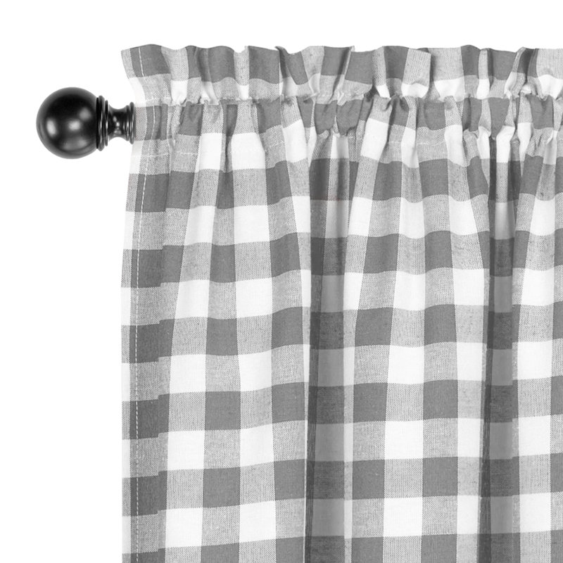 Paire de rideaux semi-transparents avec passe-tringle Ramillies, Grey, 42" W x 95" L