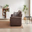  Ensemble de salon 2 pièces - Fauteuil et causeuse Leathaire pour espaces compacts-116620075