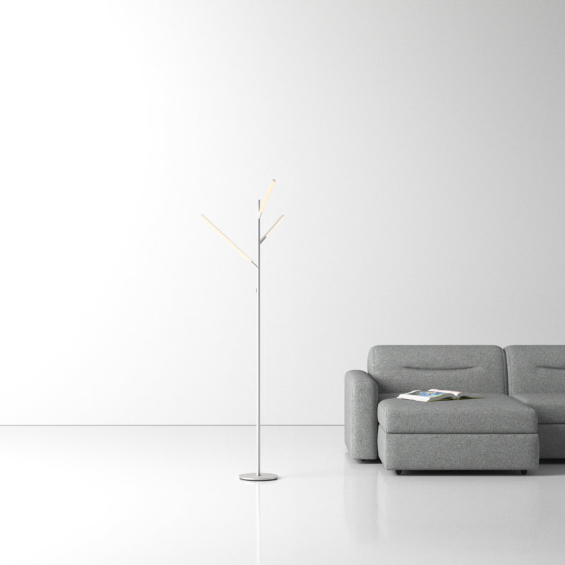 Rivera 74.5'' Tree Floor Lamp, Silver