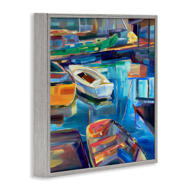 Art de giclée de bateau marina par Borcherding, Estampe numérique Farmhouse, H 12 po x l 12 po