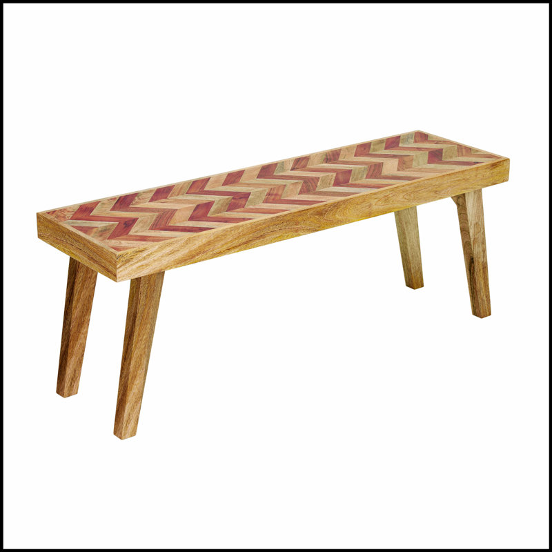 Banc en bois de manguier, conception simple et naturelle, confortable et durable, banc multifonctionnel