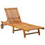 Chaise longue simple en acacia 80 po avec coussins Prshant-708714579-713510854