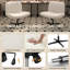 Armless Wide Desk Chair with Cross-shaped Base-446628281