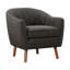 Chaise d'appoint Mid-Century moderne en chenille 1pc-636780128