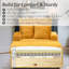 Chaise longue modulaire en velours côtelé l 39 po Blossie-1778794726
