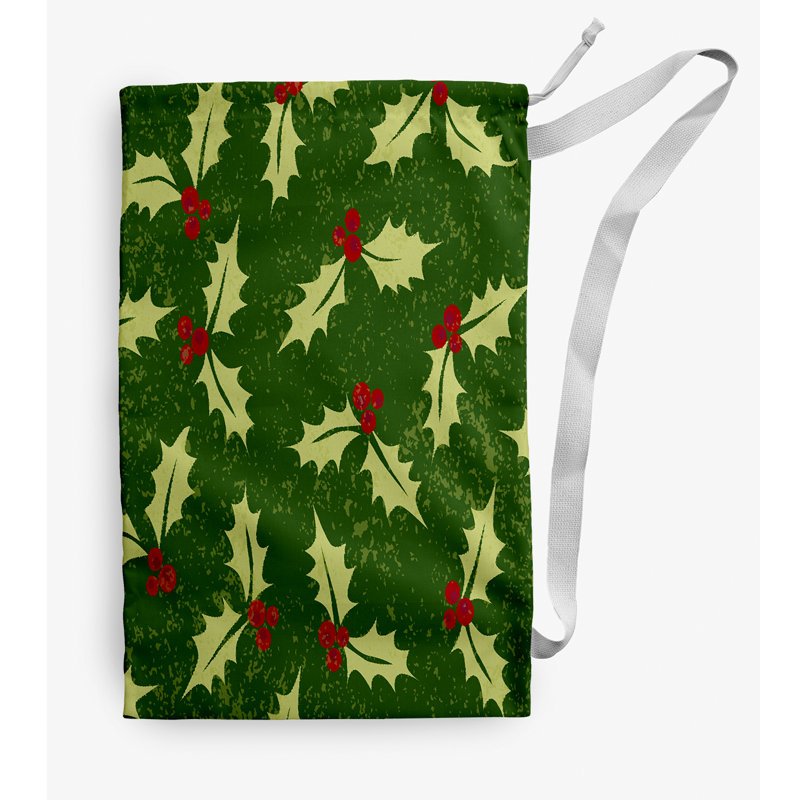 Fabric Laundry Bag with Handles, Medium (36" H x 28" W), Green