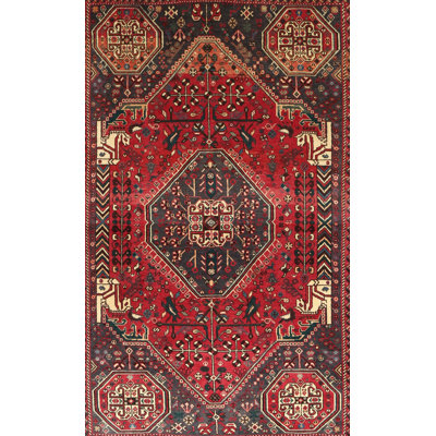 Tapis traditionnel rouge / beige / noir