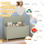 Boîte de rangement en bois pour enfants avec couvercle à charnière pour enfants de 2 ans et plus (blanc)-1047828714