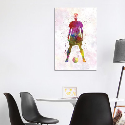 Man Soccer Football Player XI by Paul Rommer - Gallery-Wrapped Canvas Giclée on Canvas